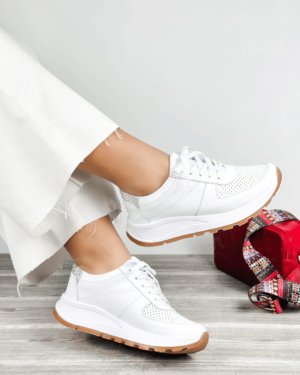 Tenis Aurora Blanco Plata