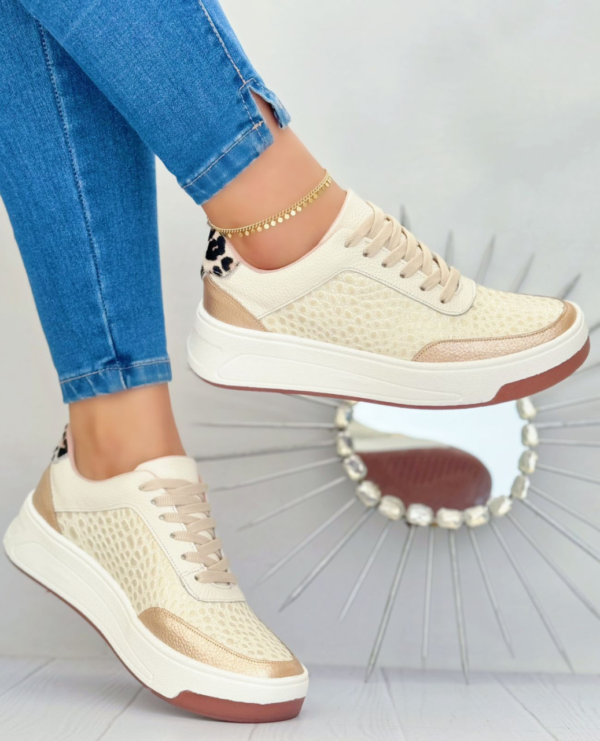 Tenis Iris Talco Dorado Print