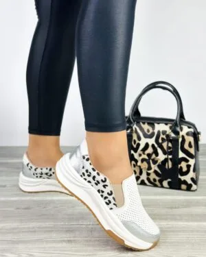 Tenis Zoe Blanco Crema Print