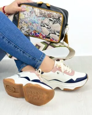 Tenis Vibra Talco Azul Nude