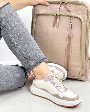 Couro Talco Taupe x Oro rosa