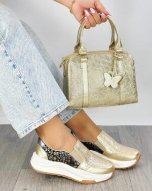 Tenis Zoé Oro x Folia