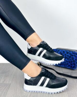 Tenis Gioia Negro carnaza x blanco