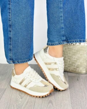 Tenis Gioia Carnaza Talco x Dorado