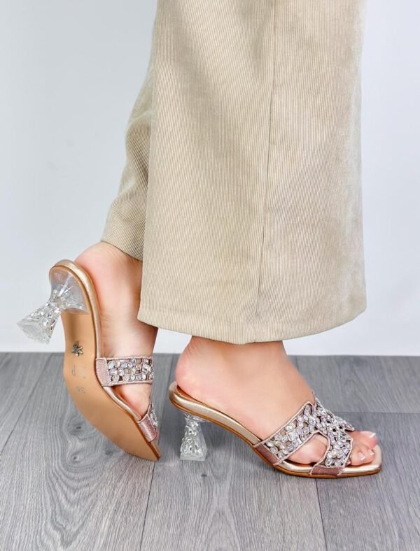 Tacón Ankle Oro Rosa - Imagen 2