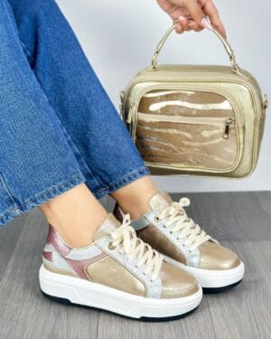 Tenis Sotile Multicolor Nasca Dorado