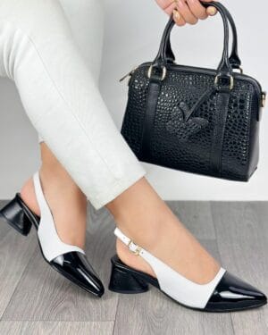 Tacón Strut Blanco x Negro