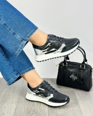 Tenis Treads Negro Cebra Vaporiano