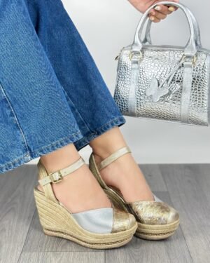 Plataforma Soleir champagne x Plata