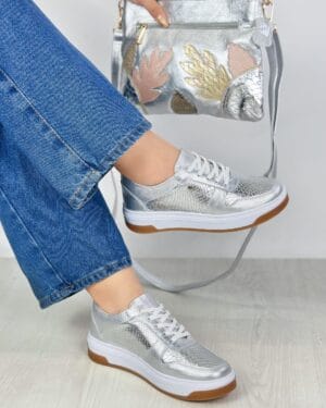 Tenis Steps Plateado