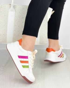 Tenis Aria Talco x Naranja