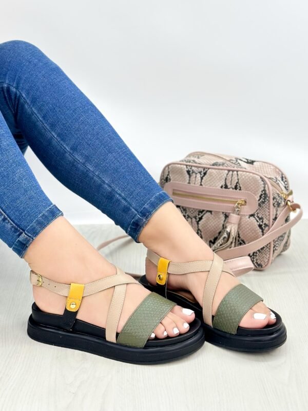Canoa Perla Verde Taupe x Mostaza