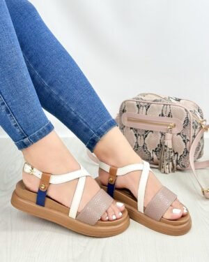 Canoa Perla Taupe Talco x Azul