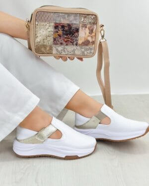 Tenis Elite Blanco x Dorado