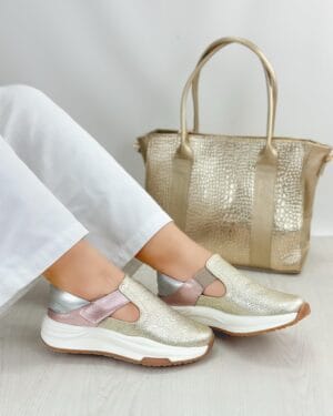 Tenis Elite Dorado x 3 oros