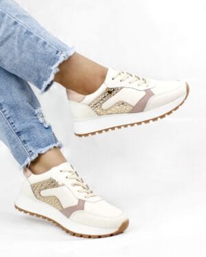 Tenis Lush Talco Dorado x Taupe