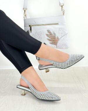 Tacón Abbi Plateado