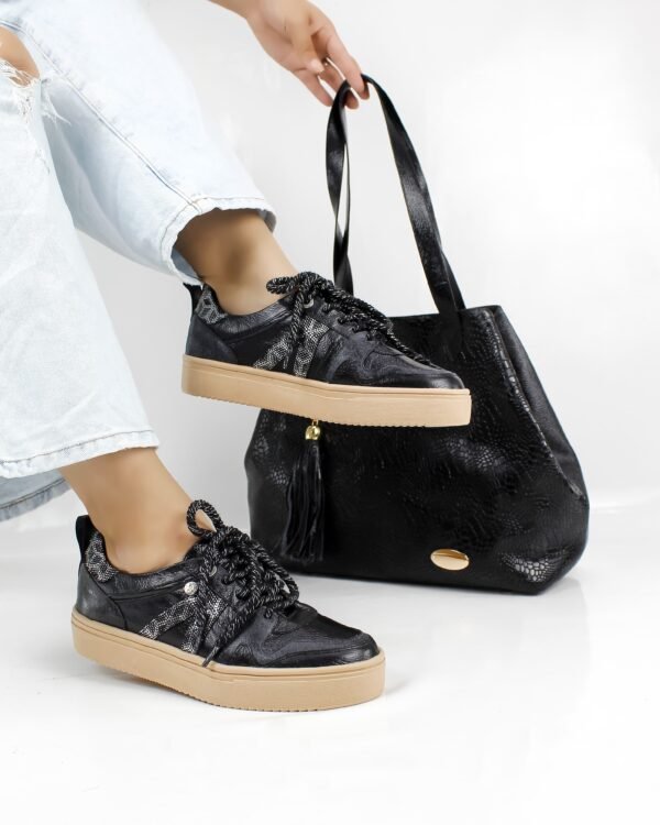 Tenis Bella Negro x Folia