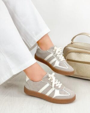 Tenis Lyam Gris Claro x Talco