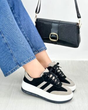 Tenis Dalia Negro x Beige