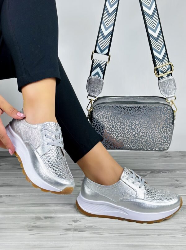 Tenis Sia Plateado - Imagen 2
