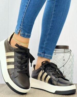 Tenis Aria Negro con Dorado - Imagen 3