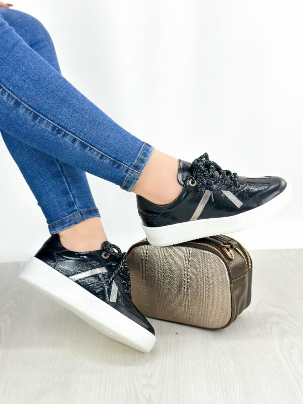 Tenis Blaze Negro x Plata - Imagen 2