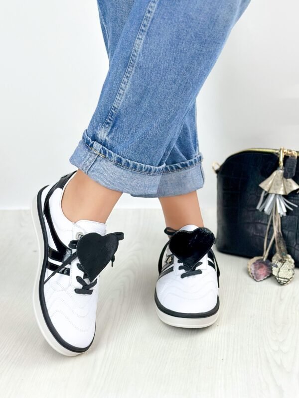 Tenis Ariadna Blanco Negro - Imagen 2