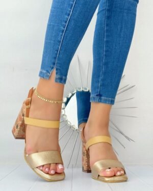 Tacón Selena Dorado