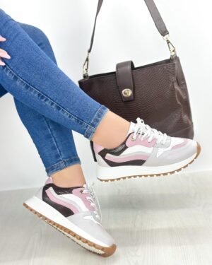 Tenis Mireya Gris x Rosa