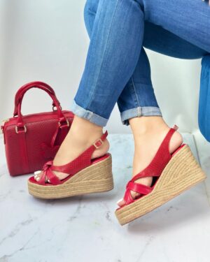 Plataforma Alina Rojo Cereza