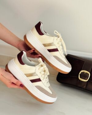 Tenis Dalia Talco Dorado Vino