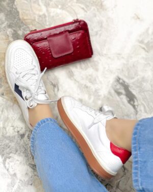 Tenis Nix Blanco Rojo Azul