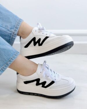 Tenis Nerea Blanco x Negro Baltimore