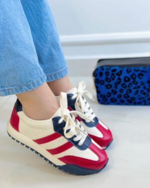 Tenis Selene Talco Azul x Rojo