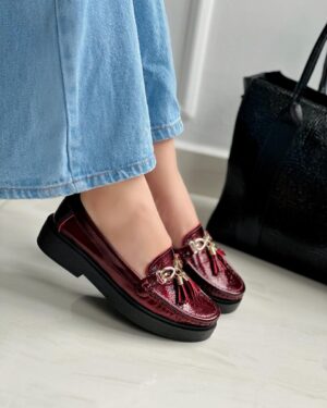 Mocasín Emily Charol Vino