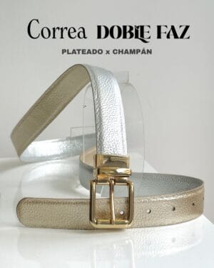 Correa Doble Faz Dorado x Plata