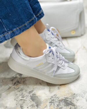 Tenis Olivia Blanco-Plata (Sambuca)