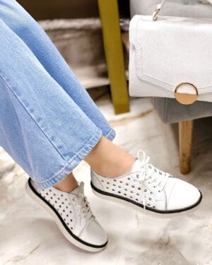 Tenis Hinata Blanco x Plateado