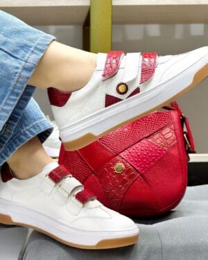 Tenis Irina Blanco x Rojo