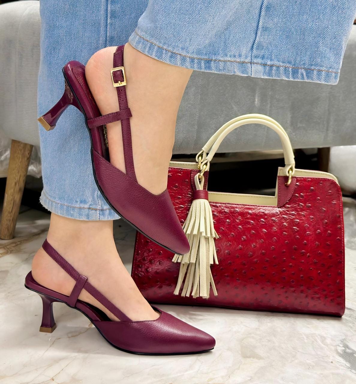 Tacón Kendry Vinotinto