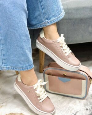 Tenis Margaret Taupe x talco