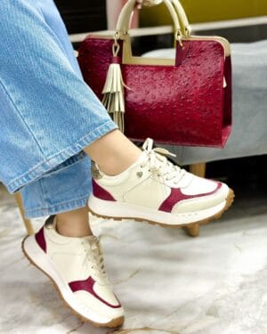 Tenis Damaris Talco x Vinotinto-Oro