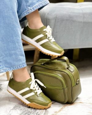 Tenis Selene Verde Talco