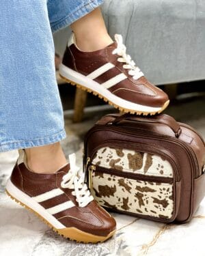 Tenis Selene Chocolate Talco