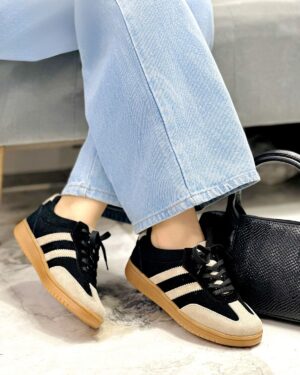 Tenis Amanda Negro Beige