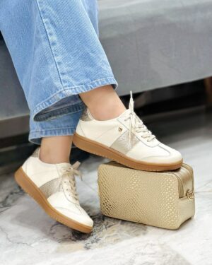 Tenis Naylin Talco Dorado