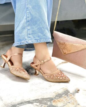 Tacón Laura Oro Rosa