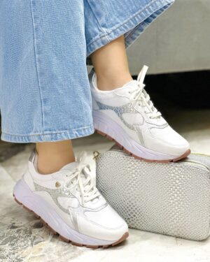 Tenis Dulce Blanco x Plata