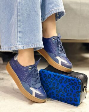 Tenis Sonia Azul x Plata